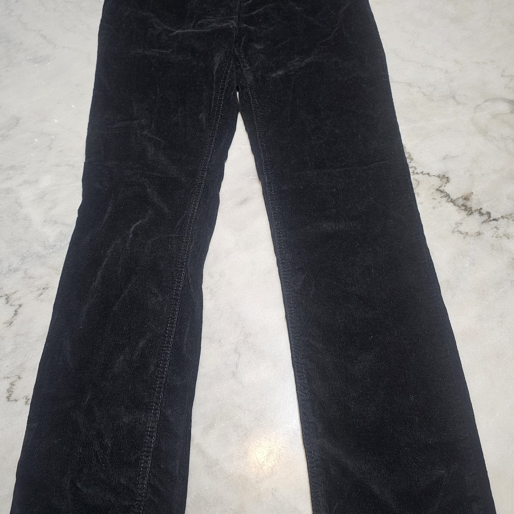 Black Straight Leg Jeans with Plush Texture
